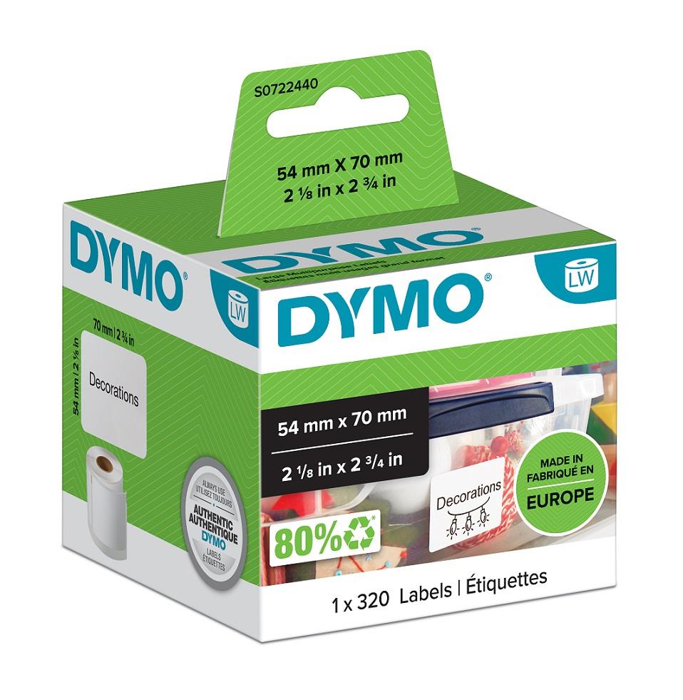 DYMO štítky na diskety, bílý papír, 70x54mm, S0722440