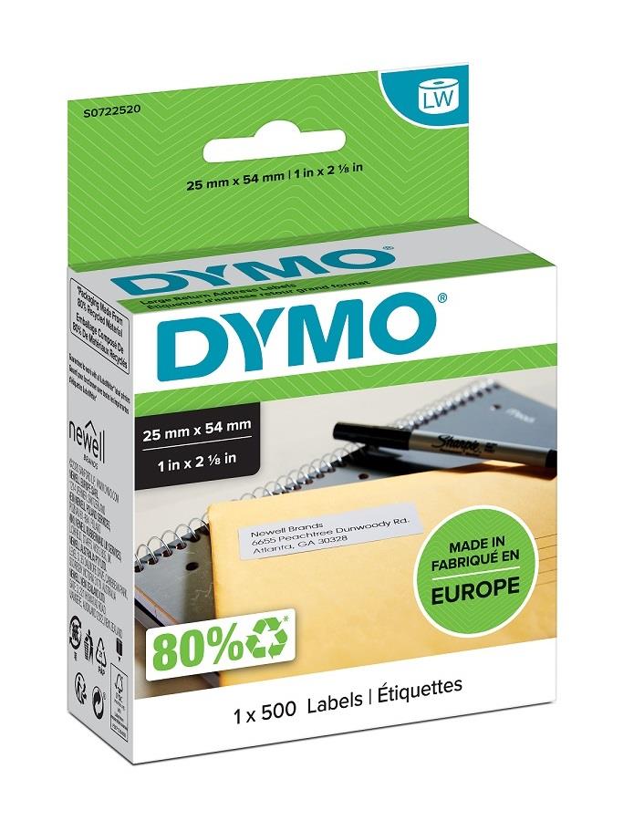 Dymo LabelWriter štítky 54 x 25mm, 500ks, S0722520